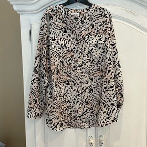 Animal print tunic blouse size OX( w14-16)